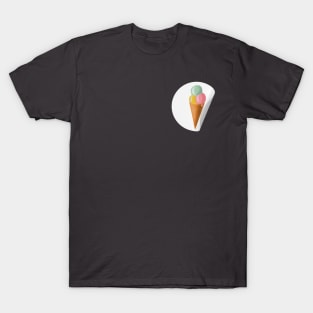 Sticker with three ice cream scoops T-Shirt